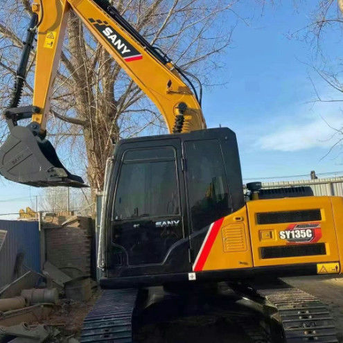 Digunakan SANY SY135C 13.5T Excavator Full Service Sejarah Konstruksi Pertambangan Pengolahan tanah