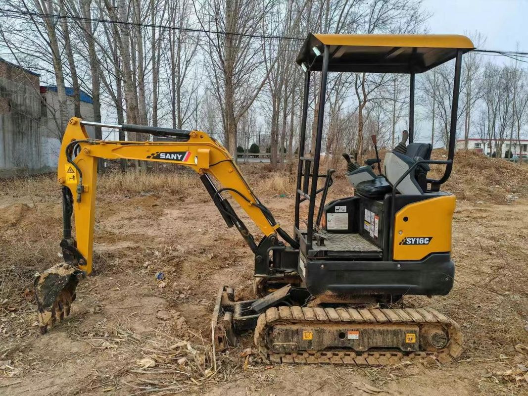 Digunakan SANY SY16C 1.6T Mini Excavator Full Service Ideal untuk pekerjaan lansekap dan utilitas