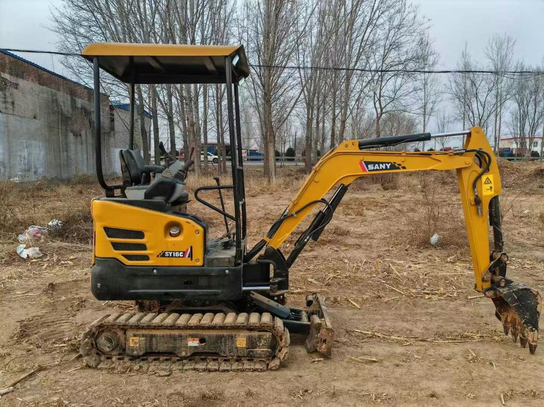 Digunakan SANY SY16C 1.6T Mini Excavator Full Service Ideal untuk pekerjaan lansekap dan utilitas