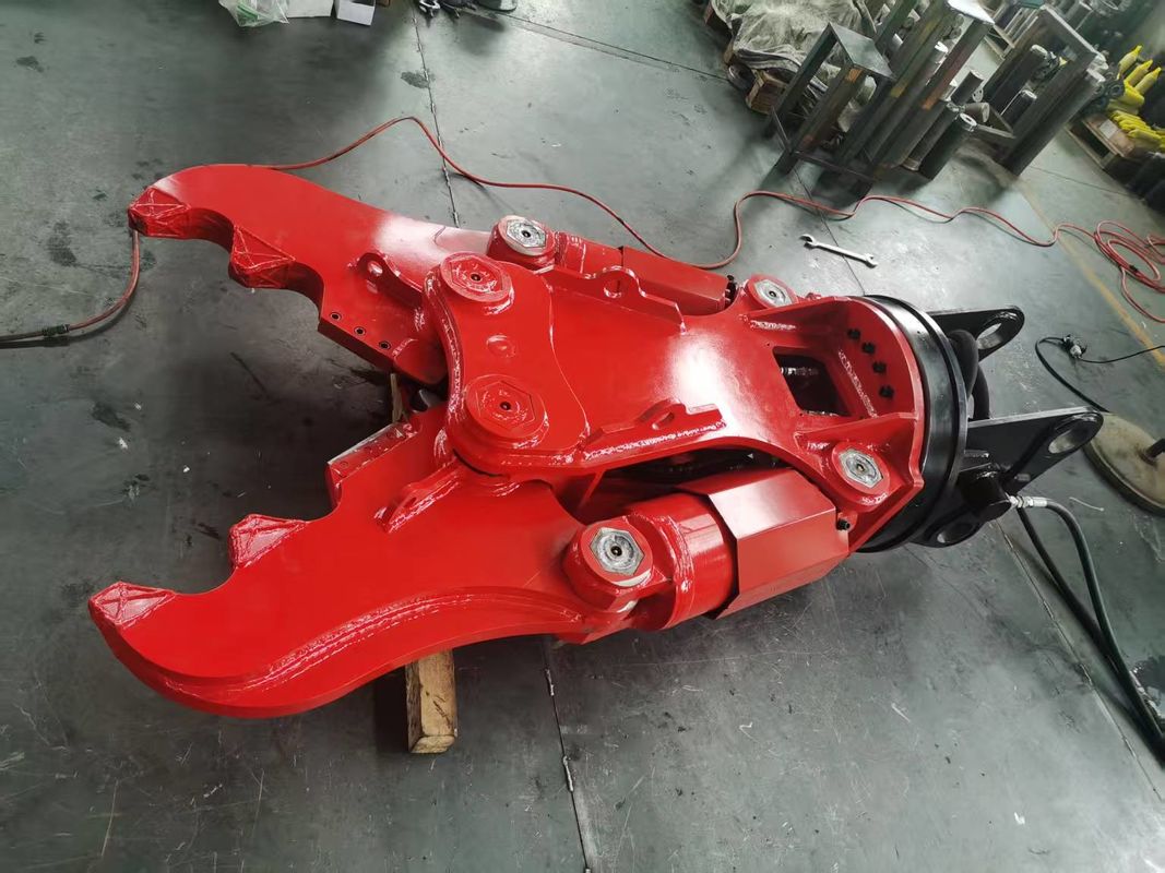 Sesuaikan tugas berat 08A Hydraulic Shear untuk 10-15 Ton Excavators Pemotongan Pipa Beton