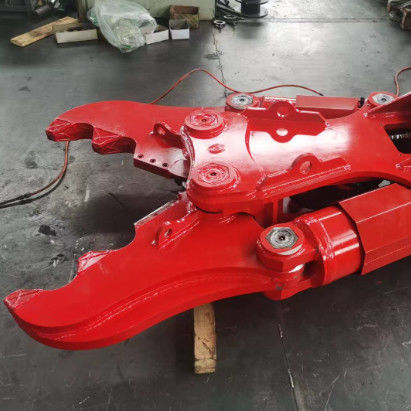 Sesuaikan tugas berat 08A Hydraulic Shear untuk 10-15 Ton Excavators Pemotongan Pipa Beton