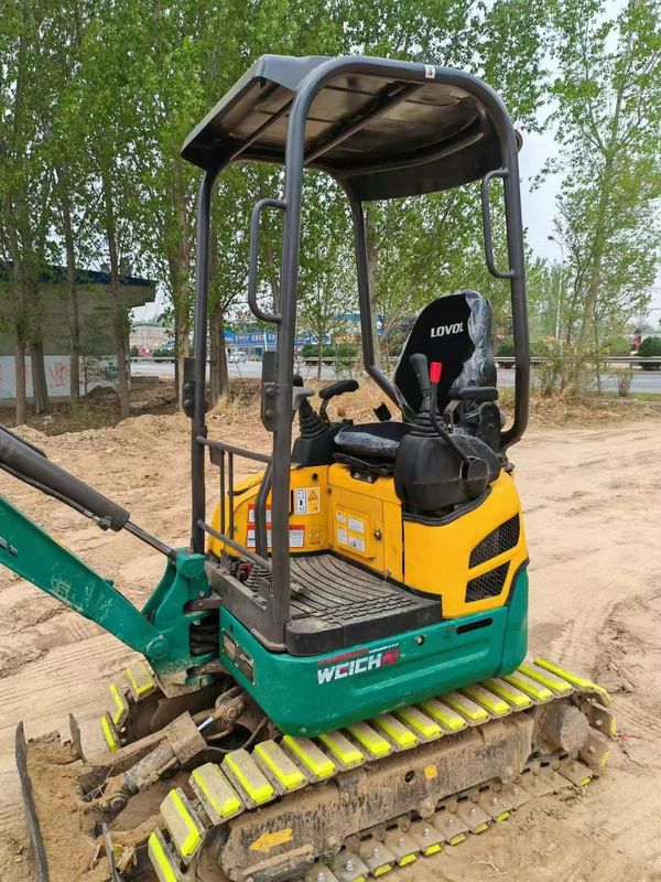 Digunakan Lovol FR18E2-U mini excavator dalam kondisi baik untuk proyek konstruksi