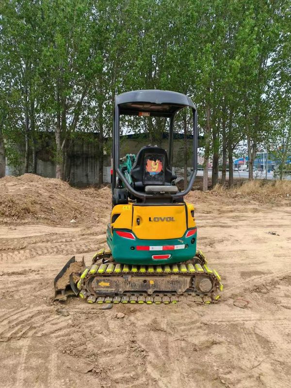 Digunakan Lovol FR18E2-U mini excavator dalam kondisi baik untuk proyek konstruksi