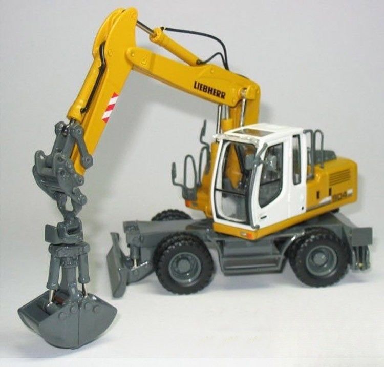 1/50 Liebherr A904C Model Excavator Beroda Die Cast Metal Collectible Dengan Grab Bucket 58004