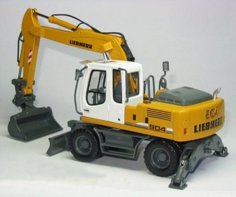 1/50 Liebherr A904C Model Excavator Beroda Die Cast Metal Collectible Dengan Grab Bucket 58004