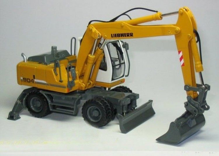 1/50 Liebherr A904C Model Excavator Beroda Die Cast Metal Collectible Dengan Grab Bucket 58004
