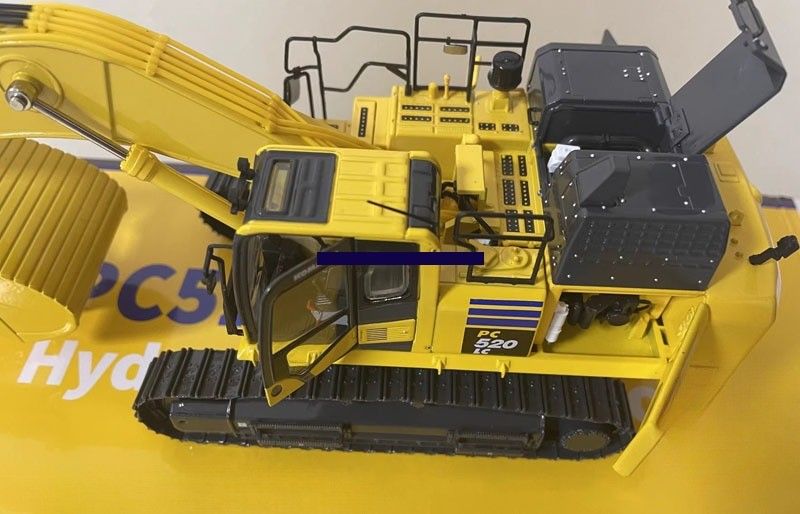 1/43 Skala Komatsu PC520LC-11M0 Alloy Die-Cast Excavator Model - Berlisensi koleksi