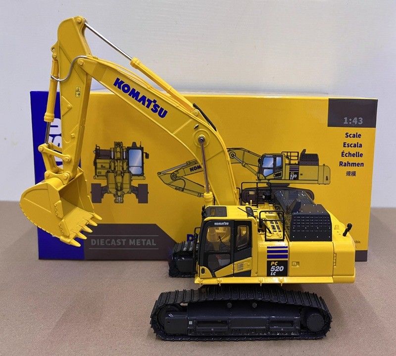 1/43 Skala Komatsu PC520LC-11M0 Alloy Die-Cast Excavator Model - Berlisensi koleksi