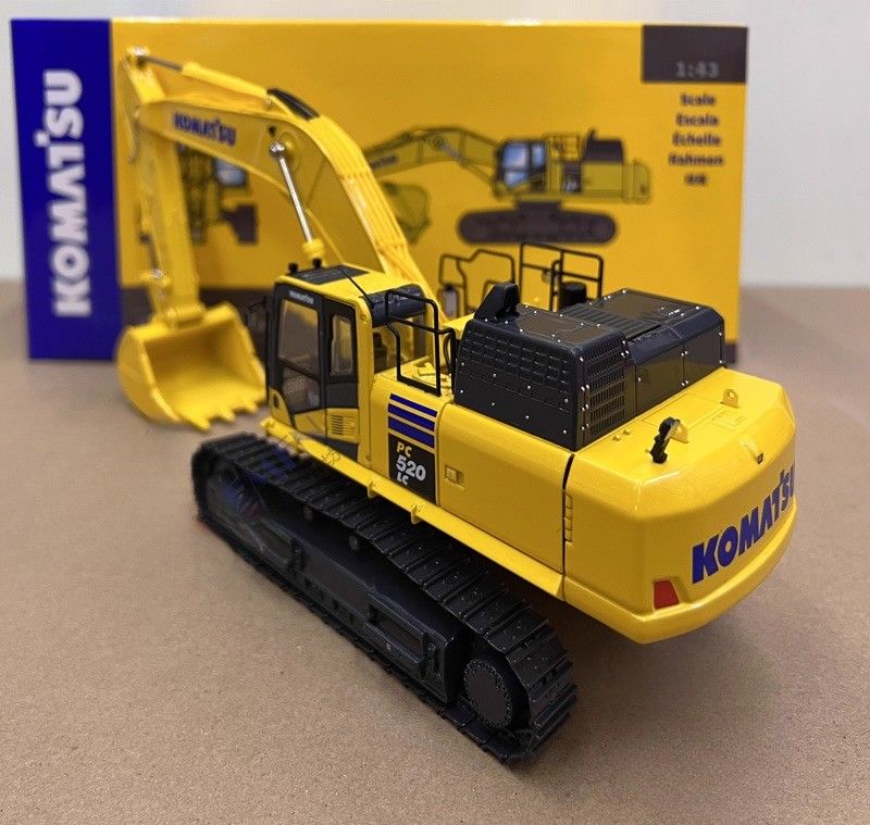 1/43 Skala Komatsu PC520LC-11M0 Alloy Die-Cast Excavator Model - Berlisensi koleksi