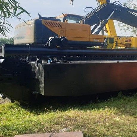 China OEM Karet Jalur Chassis Robot Amfibi Excavator Pontoon Undercarriage Untuk Dijual