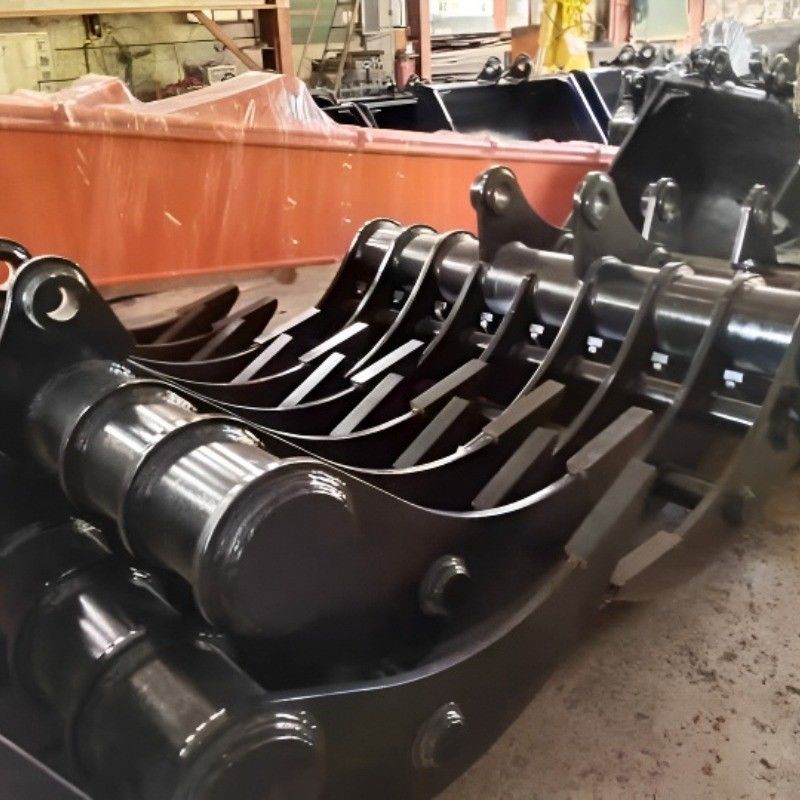 Kualitas Tinggi Kustom PC100-6 10 Ton Bucket Rake Excavator OEM Lampiran Konstruksi
