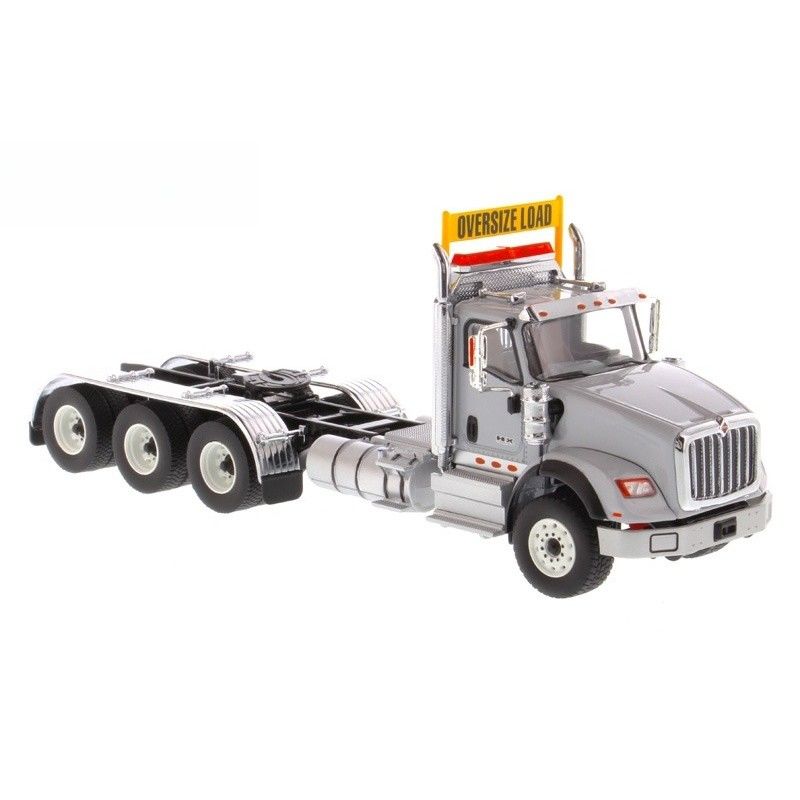 DM International HX620 Tri-Axle American Flatbed Truck Model 1/50 Skala Diecast Koleksi 71011