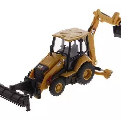 1/64 Skala Diecast Masters Peralatan Berat Backhoe Loader Alloy Kendaraan Konstruksi Model 85765