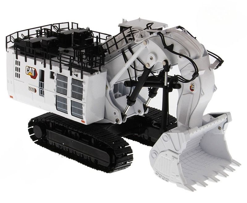 DM85653 Limited White Mining Excavator Diecast Engineering Vehicle CCM Model 1/87 Skala