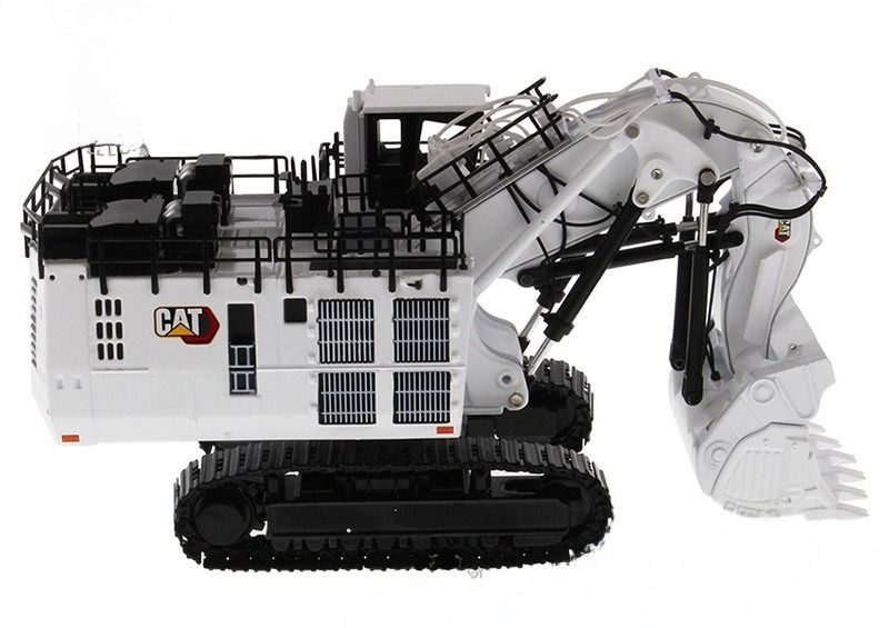 DM85653 Limited White Mining Excavator Diecast Engineering Vehicle CCM Model 1/87 Skala