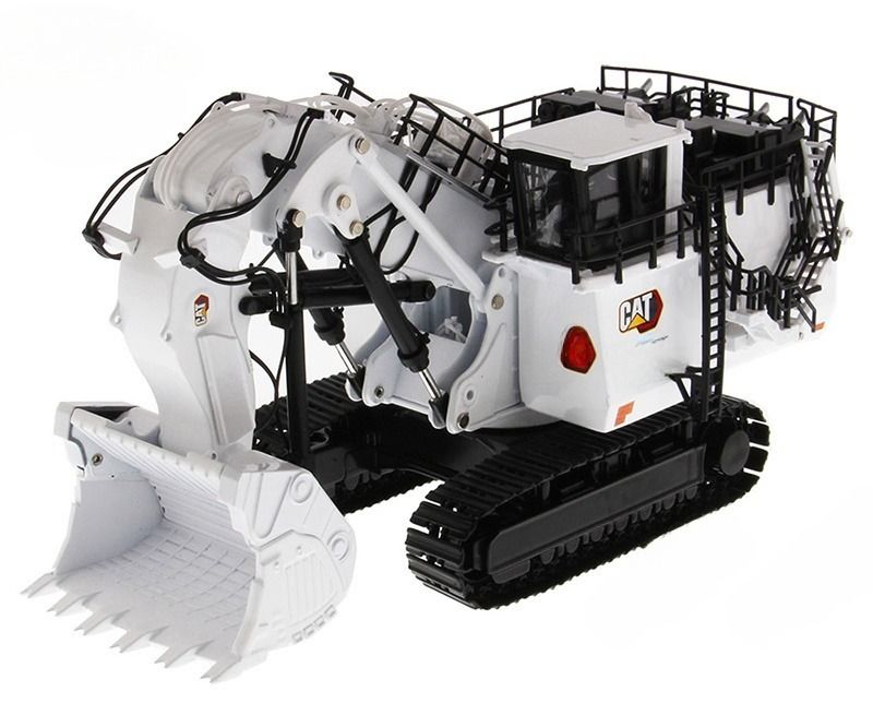 DM85653 Limited White Mining Excavator Diecast Engineering Vehicle CCM Model 1/87 Skala