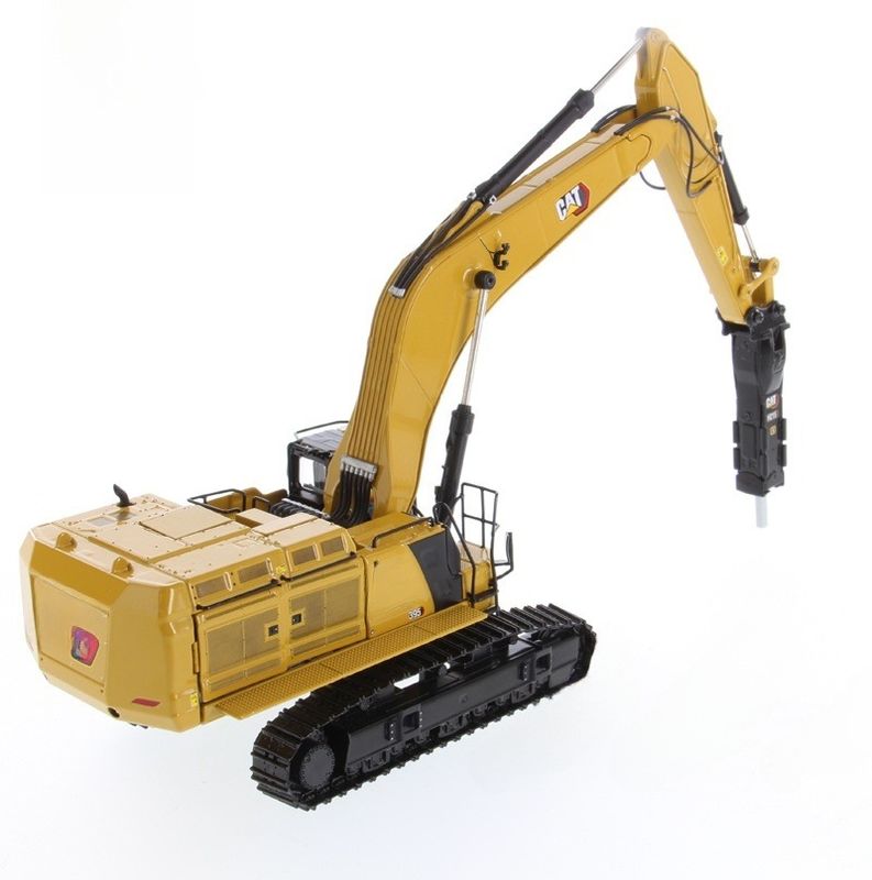 DM 1/50 Skala Heavy Duty Excavator Demolition Hammer Grapple Konstruksi Model 85709