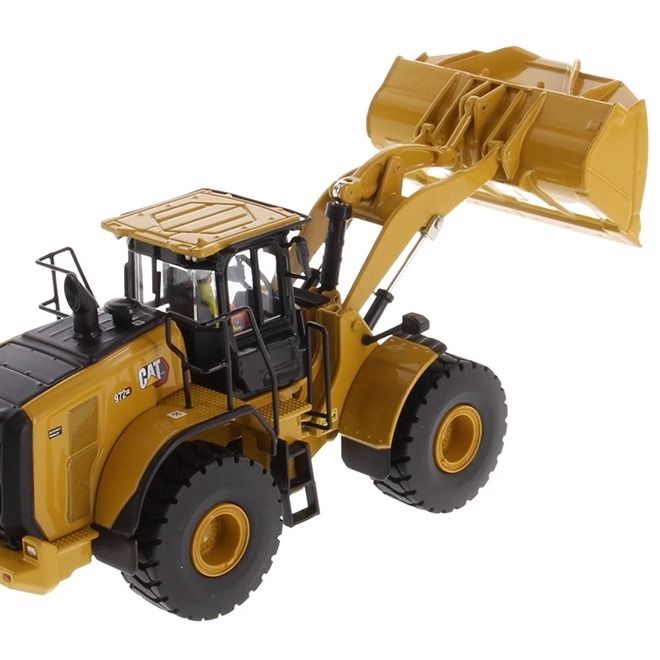 DM 1/50 Skala Peralatan Berat Wheel Loader Alloy Shovel Model 85683 untuk kolektor