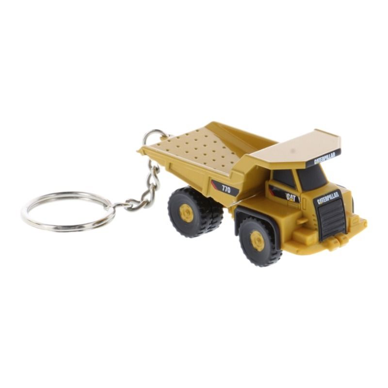 DM Heavy Duty Hauler Key Ring Kendaraan Teknik Alloy Model 85985 Miniatur Dump Truck Keychain