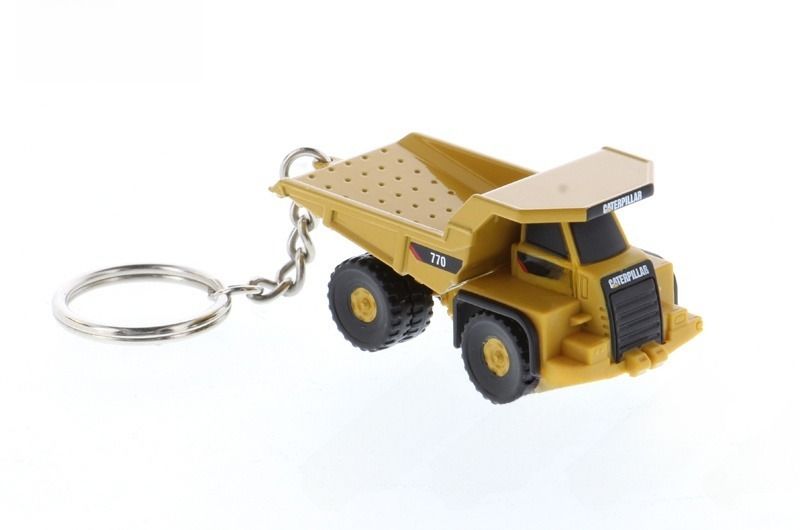DM Heavy Duty Hauler Key Ring Kendaraan Teknik Alloy Model 85985 Miniatur Dump Truck Keychain