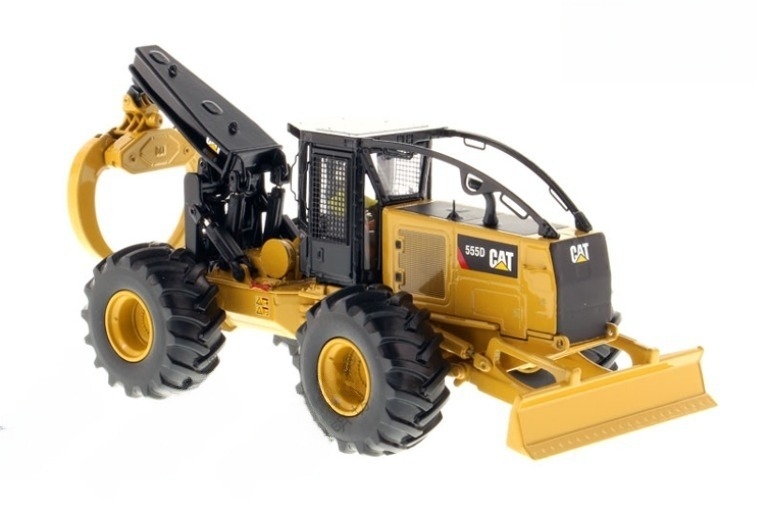 DM 555D Wheel Skidder Skala 1:50 Model Mesin Logging Diecast 85932 Mainan Koleksi