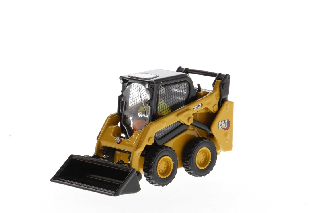 DM 1:50 CAT 242D3 Compact Wheel Loader Diecast Alloy Model 85676 Mainan Koleksi