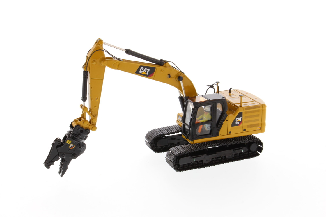 DM 1:50 CAT 323 Dengan Alat Kerja Mesin Excavator Die-cast Kendaraan Teknik Model 85657