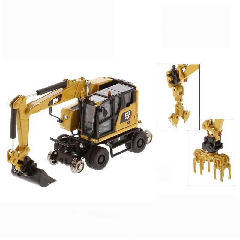 DM M323F Hydraulic Wheel Excavator Model Rekayasa Diecast 85656 1:87 dengan 2 Alat