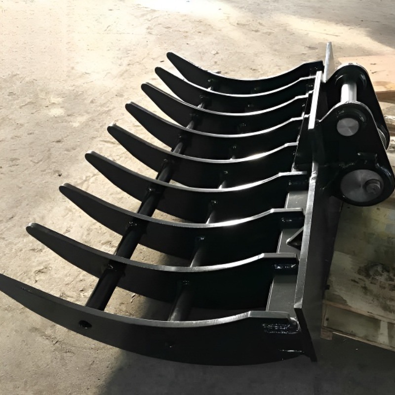 Kualitas Tinggi Kustom PC100-6 10 Ton Bucket Rake Excavator OEM Lampiran Konstruksi