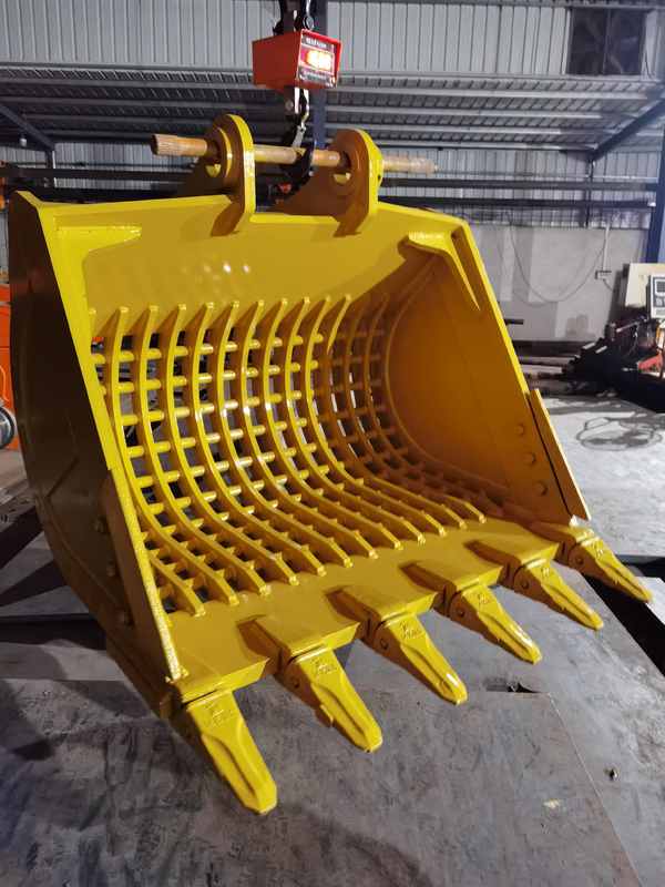 Bucket Sieve Excavator Heavy Duty yang dapat disesuaikan dengan baja kekuatan tinggi Q355 untuk skrining dan pembagian batuan