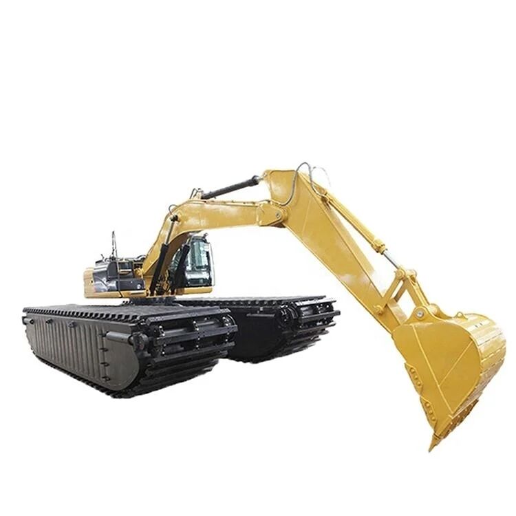 Customized Amphibious Excavator Floating Pontoon Track Shoe Chain untuk SY135 320D Hydraulic Walking Motor Supplier