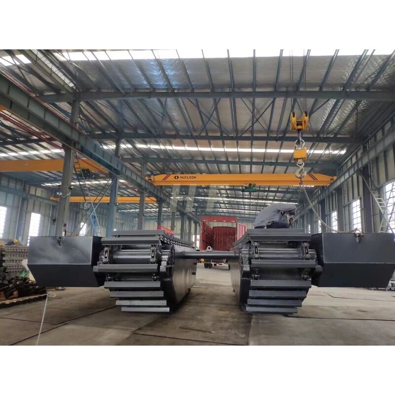 Customized Amphibious Excavator Floating Pontoon Track Shoe Chain untuk SY135 320D Hydraulic Walking Motor Supplier
