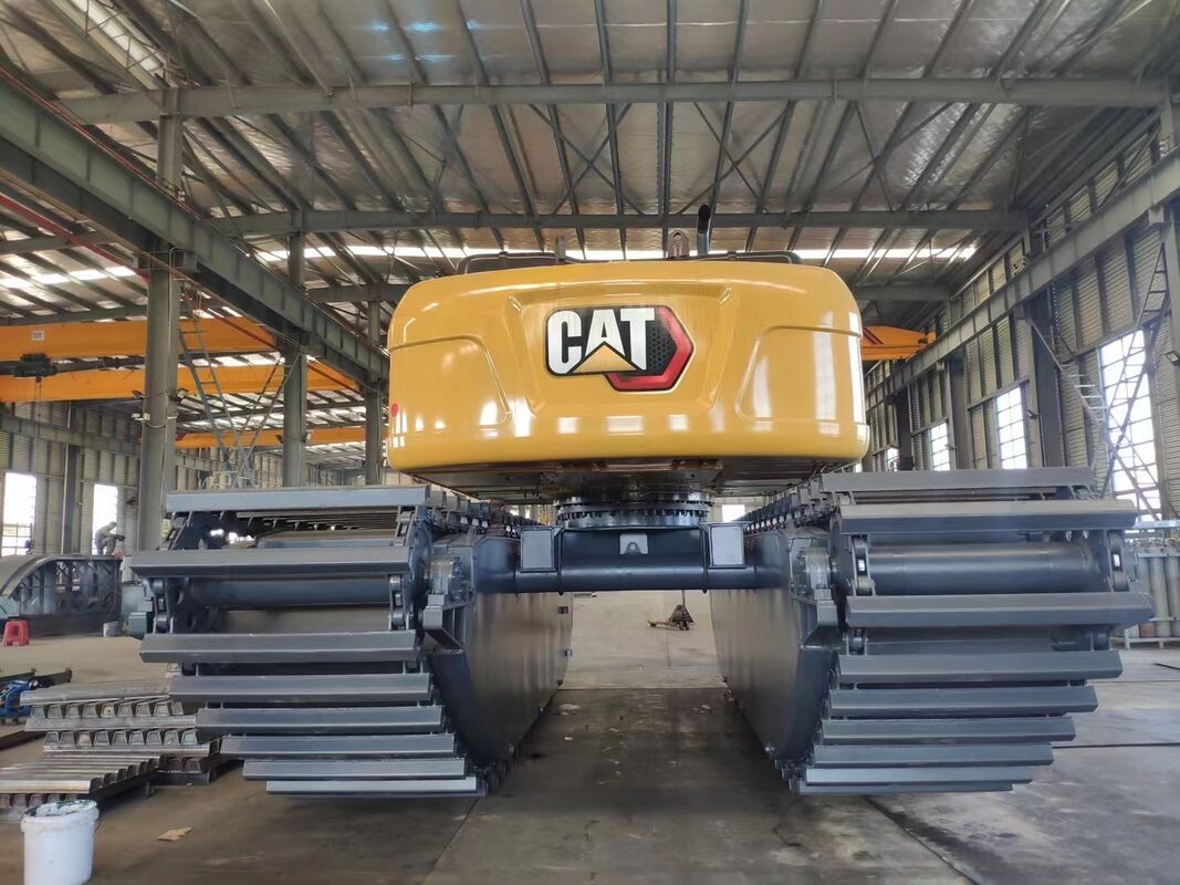 Pemasok Platform Apung Perayap Rawa Undercarriage Ponton Excavator Amfibi Kustom untuk Excavator