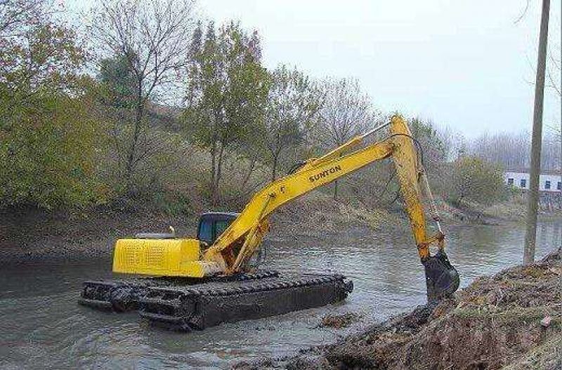 Pemasok Platform Apung Perayap Rawa Undercarriage Ponton Excavator Amfibi Kustom untuk Excavator