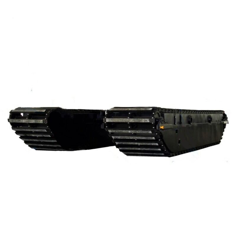 Custom 10-45 Ton Excavator Amphibious Undercarriage Floating Pontoon Track Chassis untuk Proyek Dredging Wetland