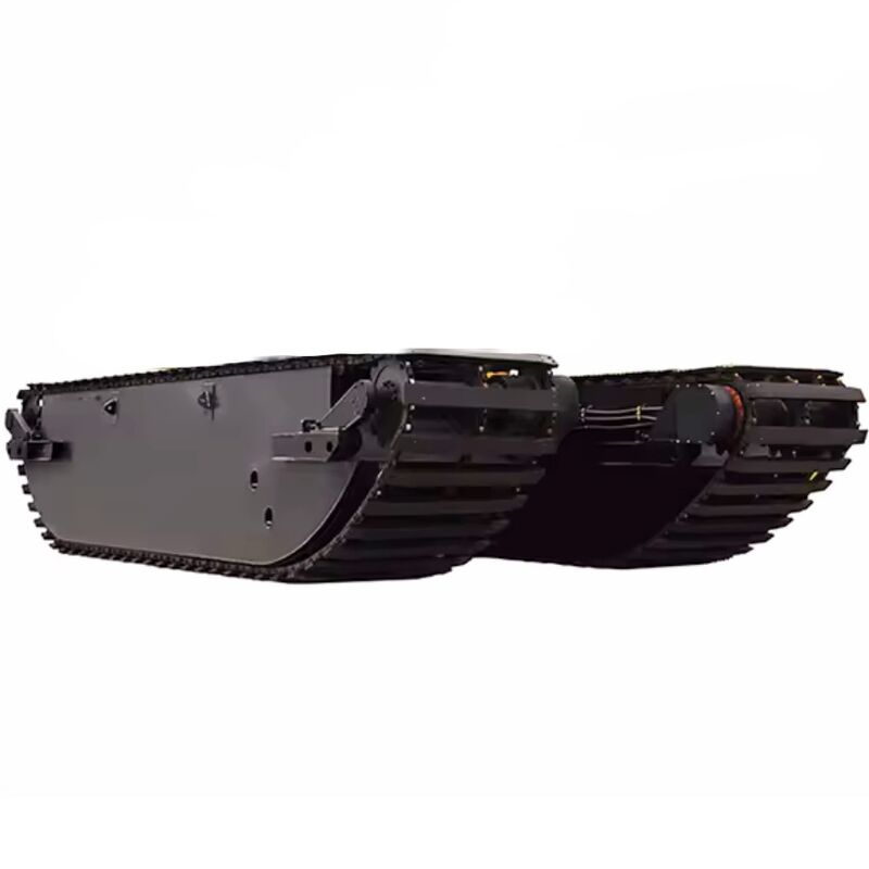 Pelampung Ponton Excavator Amfibi Buatan Khusus untuk Pemasok Undercarriage Buggy Pengerukan Sungai Danau Rawa