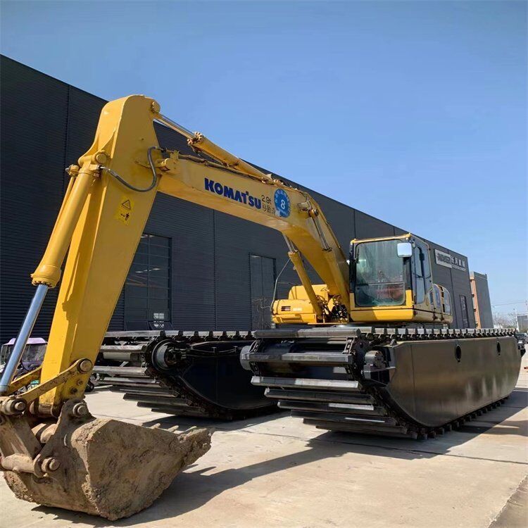 Rangka Bawah Ponton Excavator yang Dapat Disesuaikan, Pelampung Air, Pelampung Rawa untuk Operasi Stabil, Perawatan Mudah, Pemasok