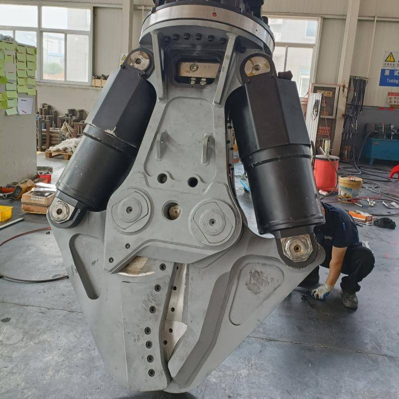 Pabrik kustomisasi Heavy Duty Excavator Hydraulic Scrap Metal Shear Old Car Ship Shear Sharp Blade 360° Rotasi Steel Bar Pipe Shear
